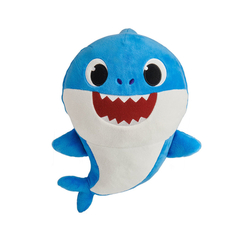 Мягкие животные - Интерактивная мягкая игрушка Baby shark Папа акуленка 30 см (61032)