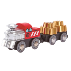 Железные дороги и поезда - Игровой набор Hape Грузовой поезд с шестернями (E3751)