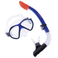 Для пляжа и плавания - Набор для плавания маска с трубкой Legend M293P-SN110-PVC Черный-синий (PT0874)