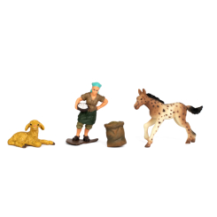 Фігурки тварин - Набір фігурок Kids Team Ферма П'ятнисте лоша та ягня (Q9899-T1/4)