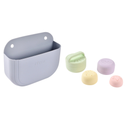 Игрушки для ванны - Набор игрушек для ванны Beaba силиконовых с корзиной (920413)