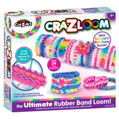 Набори для творчості - Набір для виготовлення браслетів Cra-Z-Art Ultimate rubber band loom Unicorn (19128CRA/2)