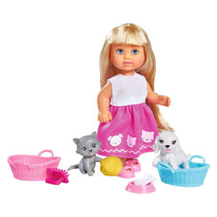 Куклы - Кукольный набор Эви Домашние любимцы Steffi & Evi Love с аксессуарами (573 3044) (5733044)