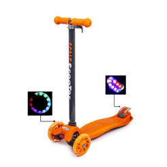 Самокати - Дитячий самокат зі колесами, що світяться Scale Sports MAXI Orange (1453732955)