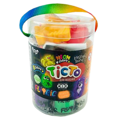 Наборы для лепки - Тесто для лепки Danko toys Fluoric 8 цветов (TMD-FL-8-01U)