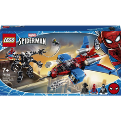 Конструкторы LEGO - Конструктор LEGO Super Heroes Marvel Spider-Man Реактивный самолет Человека-Паука против Робота Венома (76150) Конструкторы LEGO - Конструктор LEGO Super Heroes Marvel Spider-Man Реактивный самолет Человека-Паука против Робота Венома (76150)