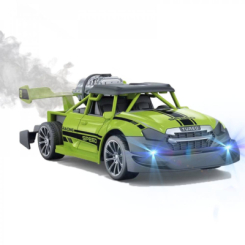 Радіокеровані моделі - Швидкісна Машинка на Пульті Управління з LED Підсвічуванням та Паром на Акумуляторі STORM Зелена (657)