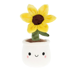 Персонажі мультфільмів - М'яка іграшка Keel toys Квітка в горщику Соняшник 12 см (SF3424/4)