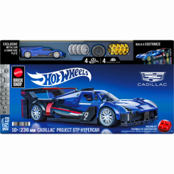 Конструкторы с уникальными деталями - ​Конструктор Hot Wheels Brick Shop Speed Cadillac Project GTP Hypercar 236 деталей (JFR89)