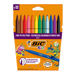Канцтовари - Фломастери BIC Kids Visa 880 12 кольорів (bc525443)