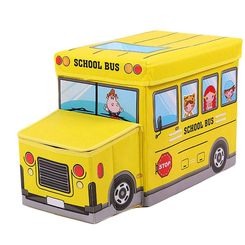 Палатки, боксы для игрушек - Пуф-корзина для игрушек Школьный автобус желтый MiC (BT-TB-0011) (119355)