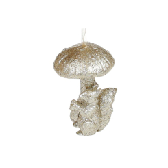 Аксесуари для свят - Підвісний декор BonaDi Білочка з грибом 7 см Шампань (829-335) (MR62719)