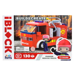 Конструкторы с уникальными деталями - Конструктор IBLOCK Junior Kids hits Build & create Pumper rescue truck (KH43/001/3)