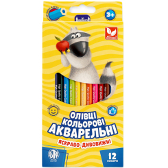Канцтовари - Олівці акварельні Школярик шестигранні 12 кольорів (312110004-UA)
