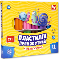 Набори для ліплення - Пластилін восковий Школярик 12 кольорів (303117001-UA)