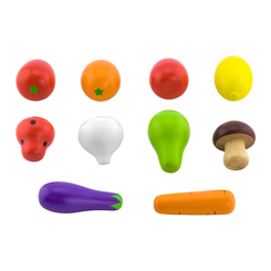Дитячі кухні та побутова техніка - Іграшкові продукти Viga Toys Овочі та фрукти дерев'яні (50734)