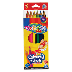 Канцтовары - Карандаши цветные Colorino Jumbo 17.5 см с точилкой 6 цветов (15516PTR/1)