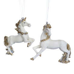 Аксессуары для праздников - Набор игрушек Elisey Пегасы 4 шт 9 см Золотистый с белым (2007-048) (MR61951)