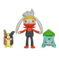 Фигурки персонажей - Набор фигурок Pokemon W18 Морпеко, Бульбазавр и Рабут (PKW3055)