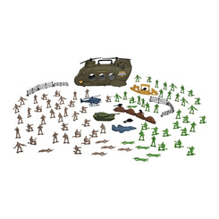 Фигурки человечков - Набор солдатиков Chap Mei Soldier force Грузовой вертолет с армией (545036)