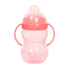 Товари для догляду - Поїльник Lindo з силіконовим носиком рожевий (8850216007049)