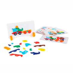Розвивальні іграшки - Ігровий набір Guidecraft Manipulatives Поїзд зі звірятами (G5092)