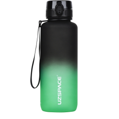 Пляшки для води - Пляшка для води Uzspace Frosted чорно-зелена 1500 мл (6955482333167)