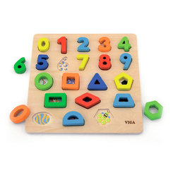 Розвивальні іграшки - Сортер Viga Toys Цифри та форми (50119)