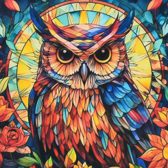 Мозаика - Алмазная картина Strateg Витражная мудрость 30 х 30 см (DEEX16281) Мозаика - Алмазная картина Strateg Витражная мудрость 30 х 30 см (DEEX16281)