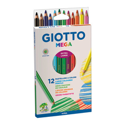 Канцтовари - Олівці кольорові Fila Giotto Mega 12 кольорів (225600)