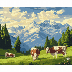 Товари для малювання - Картина за номерами Brushme Сонячний ранок на лузі 40х50 см (BS54245)