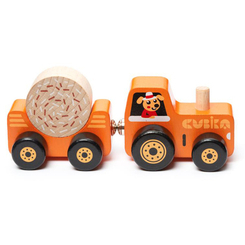 Машинки для малюків - Дерев'яна іграшка Cubika Трактор (15351)