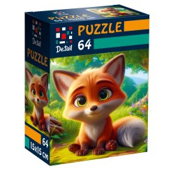 Пазлы - Пазл De.tail Любознательный лисенок 64 детали (DT1234-07) Пазлы - Пазл De.tail Любознательный лисенок 64 детали (DT1234-07)