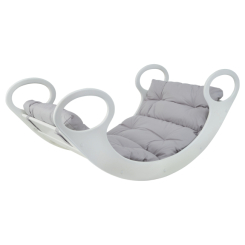 Кресла-качалки - Универсальная качалка-кроватка Uka-Chaka Маxi 104х45х53 см Белая/Серый (hub_vxk2r7)