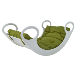 Кресла-качалки - Универсальная качалка-кроватка Uka-Chaka Маxi 104х45х53 см Белая/Зеленый (hub_nz2y2f)