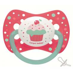 Товари для догляду - Пустушка силіконова Canpol Babies Cupcake симетрична від 0 до 6 місяців Рожева (23 / 282_pin) (23/282_pin)