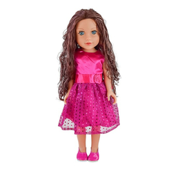 Ляльки - Лялька Країна Іграшок Beauty star Шатенка в темно-рожевій сукні (PL519-1804D)