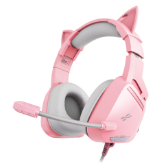 Портативні колонки та навушники - Ігрові навушники з мікрофоном провідна геймерська гарнітура Plextone G800 1.2 м Pink (832)