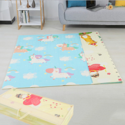 Розвивальні килимки - Двосторонній складний дитячий килимок-іграшка Безпечний Softy-Floor 2x1, 8м. Товщина 1см. Зоопарк-Ростомер Зносостійкий, Ефективний (AN 226483459)