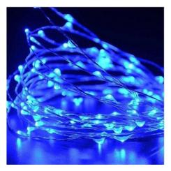 Аксесуари для свят - Світлодіодна гірлянда нитка Led Краплі роси на 100 світлодіодів електрична 10 метрів Синя (6939254)