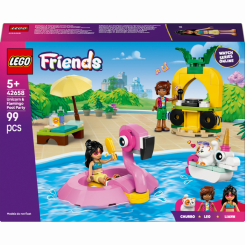 Конструкторы LEGO - Конструктор LEGO Friends Вечеринка единорога и фламинго у бассейна (42658)