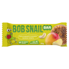 Солодощі - Фруктово-горіховий батончик Bob Snail Яблуко-Манго-Кеш’ю-Кріспи Кіноа 35 г (4820287102572)