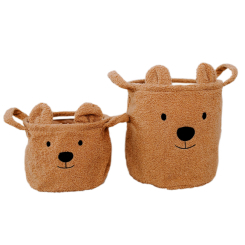 Боксы для игрушек - Набор корзин для хранения Childhome Teddy коричневый (CCBTBSET)