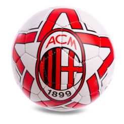 Спортивні активні ігри - М'яч футбольний AC Milan FB-0598 Matsa №5 Біло-червоний (57240003) (3856466291)