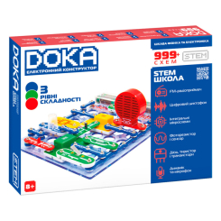 Наукові ігри, фокуси та досліди - Набір для дослідів DOKA Електронний конструктор школа 999 схем (D70708)