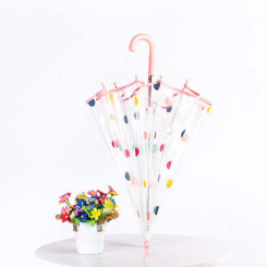 Парасольки і дощовики - Дитяча парасолька-тростина RST RST066 Горошок Pink (7011-27223a)