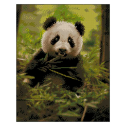 Мозаїка - Алмазна картина Strateg Пухнаста панда (4823113897949)