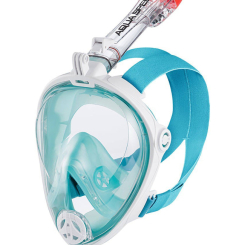 Для пляжу і плавання - Повнолицева маска Aqua Speed SPECTRA 2.0 блакитний, білий Жен S/M (5908217670717)