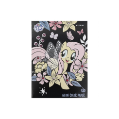 Канцтовари - Папір кольоровий неоновий Kite My little pony 10 аркушів 5 кольорів A4 (LP21-252)
