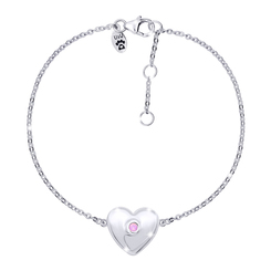 Ювелірні прикраси - Браслет UmaUmi Серце велике об'ємне рожевий (2442709835268)